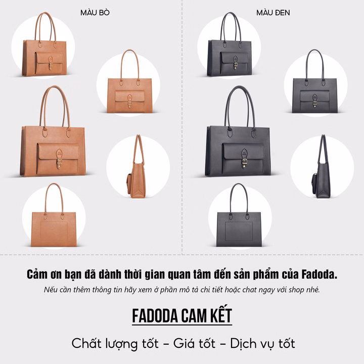 Túi Xách Đựng Laptop Công Sở Nữ Fadoda Ftx22 - Ảnh 5