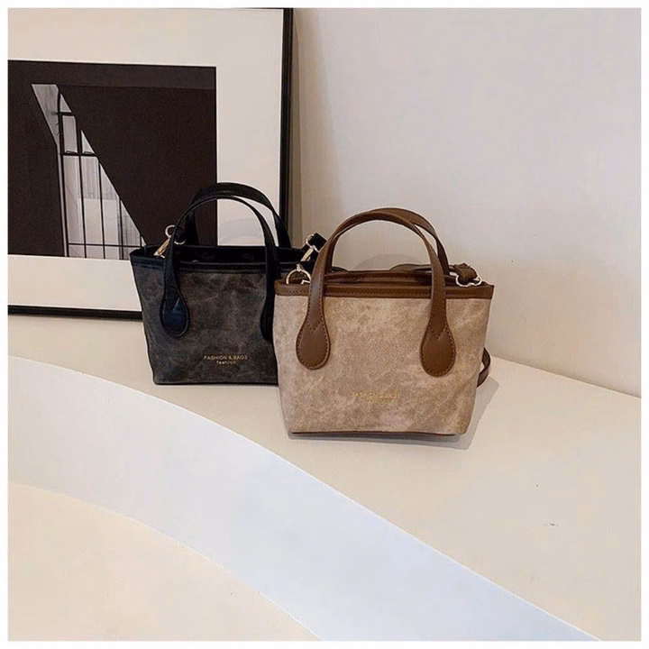 Túi Xách Dáng Xô Mini Cao Cấp - Phong Cách Retro Sang Trọng Wh732 - Winnie House - Ảnh 2