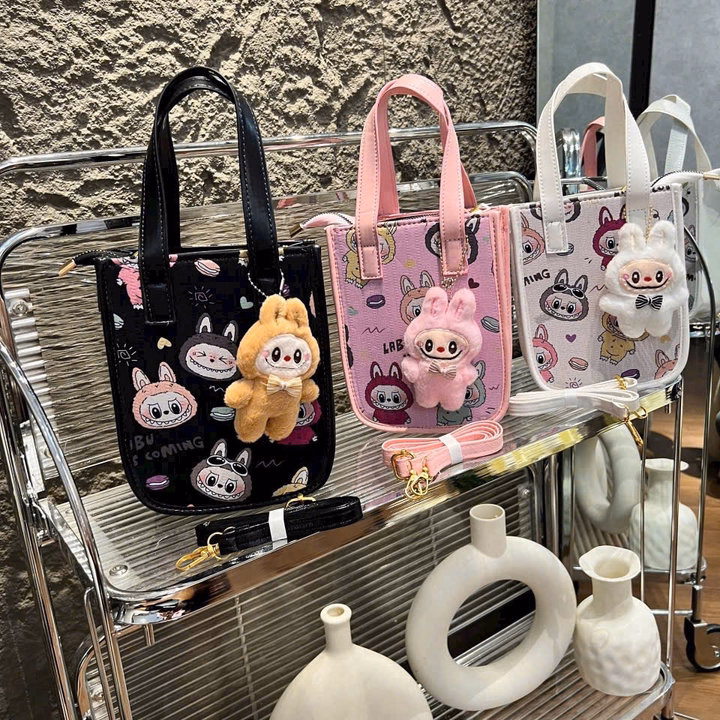 Túi Xách Labubu Mini Siêu Cute Dễ Thương Xách Tay Kèm Gấu Treo Wh735 - Winnie House - Ảnh 2