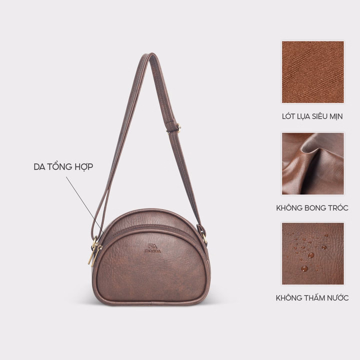 Túi Đeo Chéo Nữ Mini Dáng Bầu Fadoda Fn41 - Ảnh 3