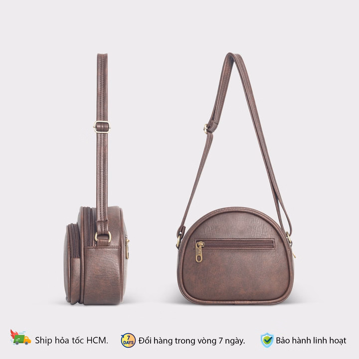 Túi Đeo Chéo Nữ Mini Dáng Bầu Fadoda Fn41 - Ảnh 4