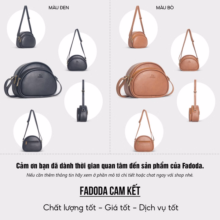 Túi Đeo Chéo Nữ Mini Dáng Bầu Fadoda Fn41 - Ảnh 8