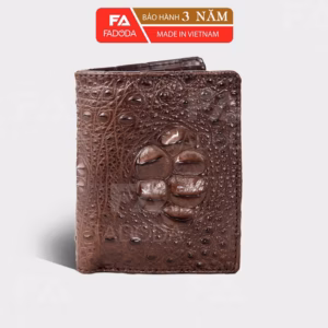 Ví Nam Da Cá Sấu Thật Sp-Fcw01G Làm Từ Vân Lưng Gù Của Cá Sấu - Fadoda