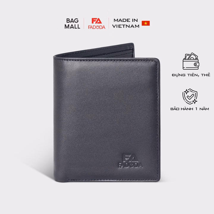 Ví Da Bò Thời Trang Dáng Đứng Basic Fadoda Vn041 - Ảnh 6