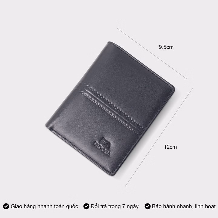 Ví Da Bò Đựng Tiền Dáng Đứng Basic Thời Trang Fadoda Vn047 - Ảnh 2