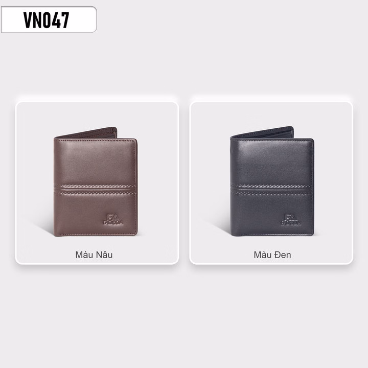 Ví Da Bò Đựng Tiền Dáng Đứng Basic Thời Trang Fadoda Vn047 - Ảnh 11