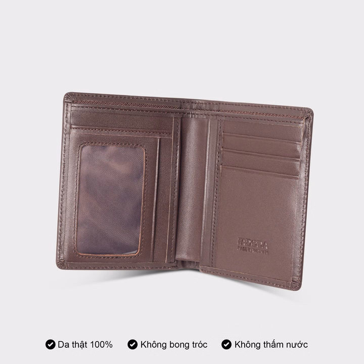 Ví Da Bò Đựng Tiền Dáng Đứng Basic Thời Trang Fadoda Vn047 - Ảnh 8