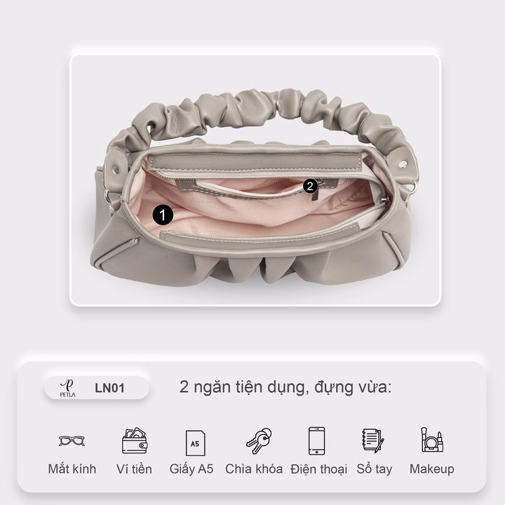 Túi Xách Nữ Thời Trang Kẹp Nách Petla Ln01 - Ảnh 16