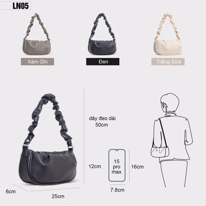 Túi Nữ Đeo Vai Thời Trang Trẻ Trung Petla Ln05 - Ảnh 7