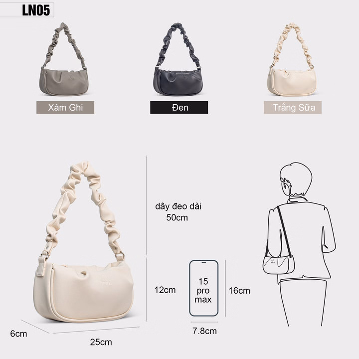Túi Nữ Đeo Vai Thời Trang Trẻ Trung Petla Ln05 - Ảnh 2