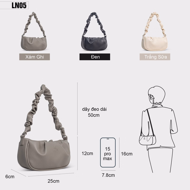 Túi Nữ Đeo Vai Thời Trang Trẻ Trung Petla Ln05 - Ảnh 12