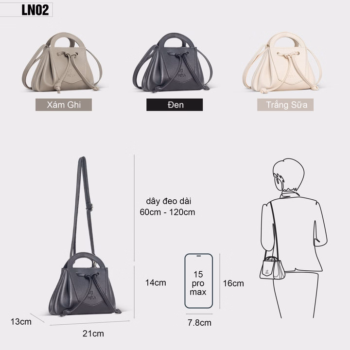 Túi Mini Nữ Cầm Tay Thời Trang Petla Ln02 - Ảnh 7