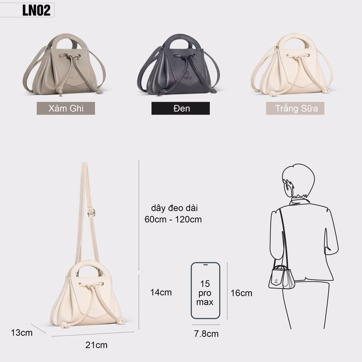 Túi Mini Nữ Cầm Tay Thời Trang Petla Ln02 - Ảnh 2