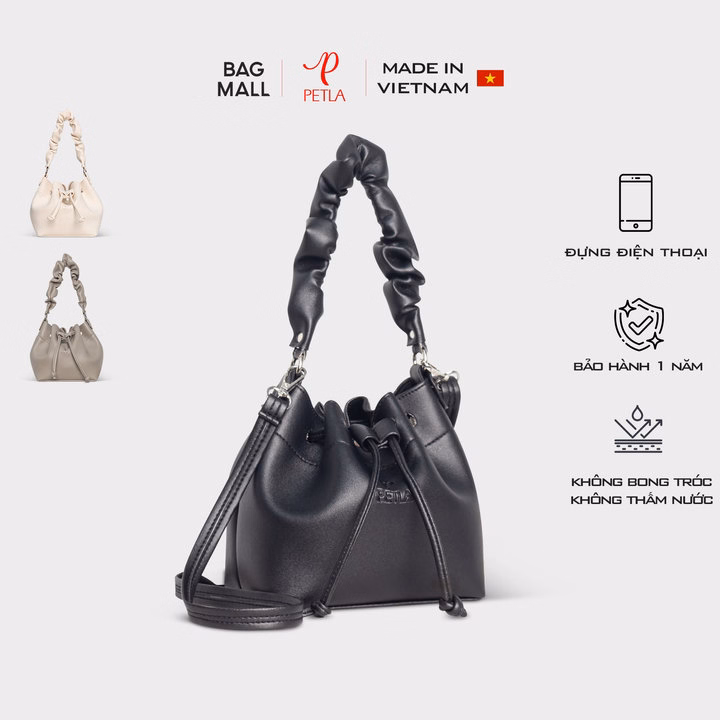 Túi Đeo Chéo Da Nữ Dây Rút Thời Trang Petla Ln09