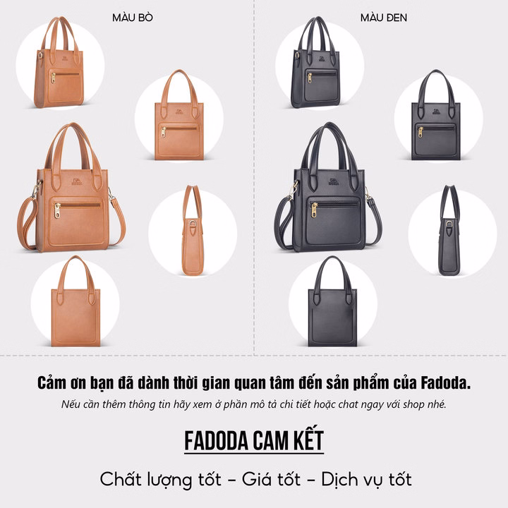 Túi Xách Da Nữ Mini Dáng Đứng Fadoda Ftx20 - Ảnh 6