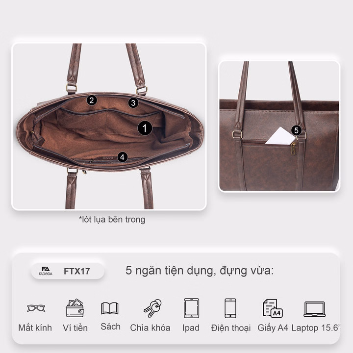 Túi Xách Nữ Công Sở Cao Cấp Fadoda Ftx17 - Ảnh 17