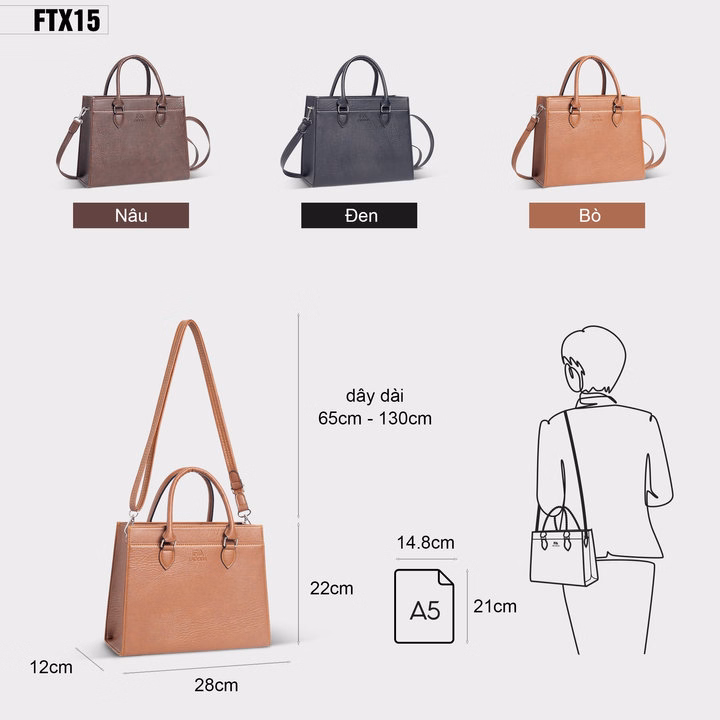 Túi Xách Nữ Form Hộp Cao Cấp Ftx15 - Fadoda - Ảnh 7