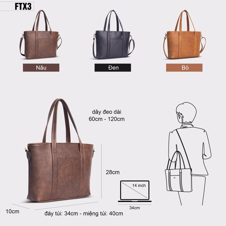 Túi Xách Nữ Thời Trang Đa Năng Ftx3 - Fadoda - Ảnh 2