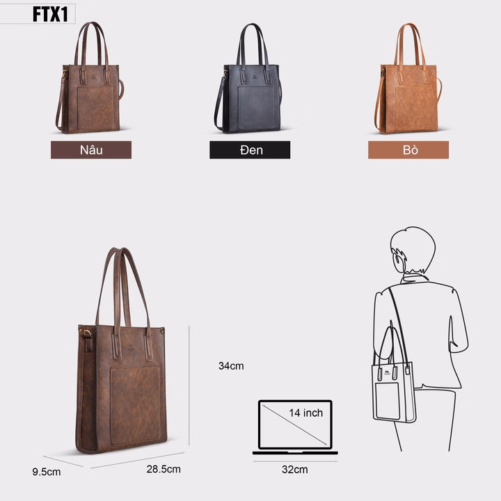 Túi Xách Nữ Thời Trang Công Sở Ftx1- Fadoda - Ảnh 2
