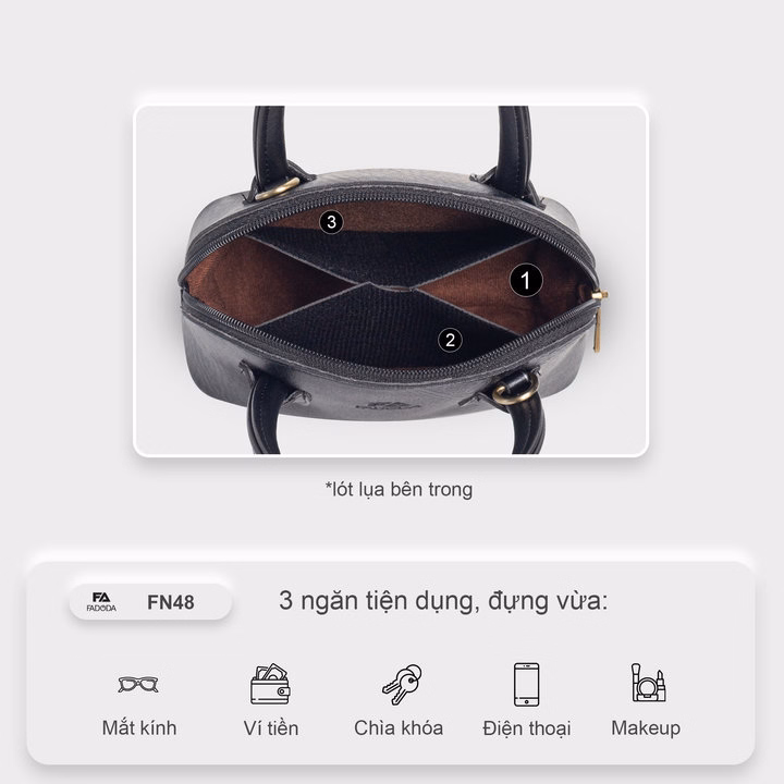 Túi Xách Hến Nữ Mini Đeo Chéo Fadoda Fn48 - Ảnh 16