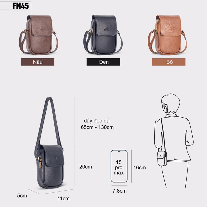 Túi Đeo Chéo Nữ Mini Thời Trang Fn45 - Fadoda - Ảnh 7