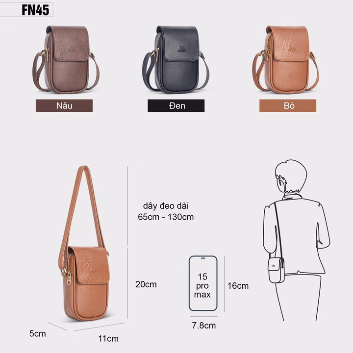 Túi Đeo Chéo Nữ Mini Thời Trang Fn45 - Fadoda - Ảnh 12