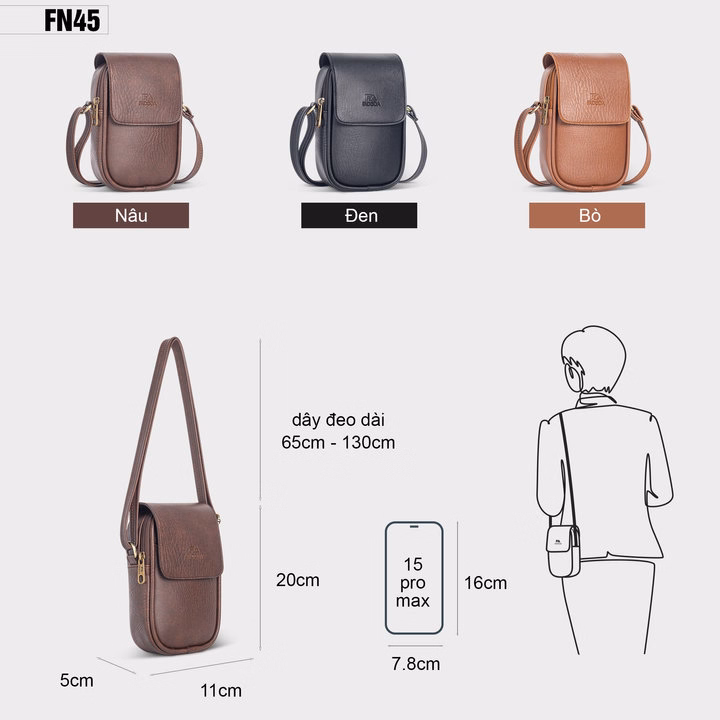 Túi Đeo Chéo Nữ Mini Thời Trang Fn45 - Fadoda - Ảnh 2