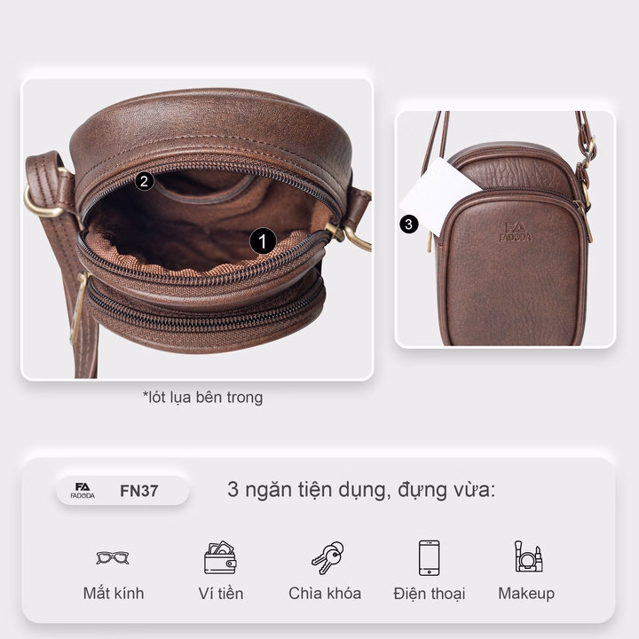 Túi Đeo Chéo Nữ Mini Đựng Điện Thoại Fadoda Fn37 - Ảnh 7