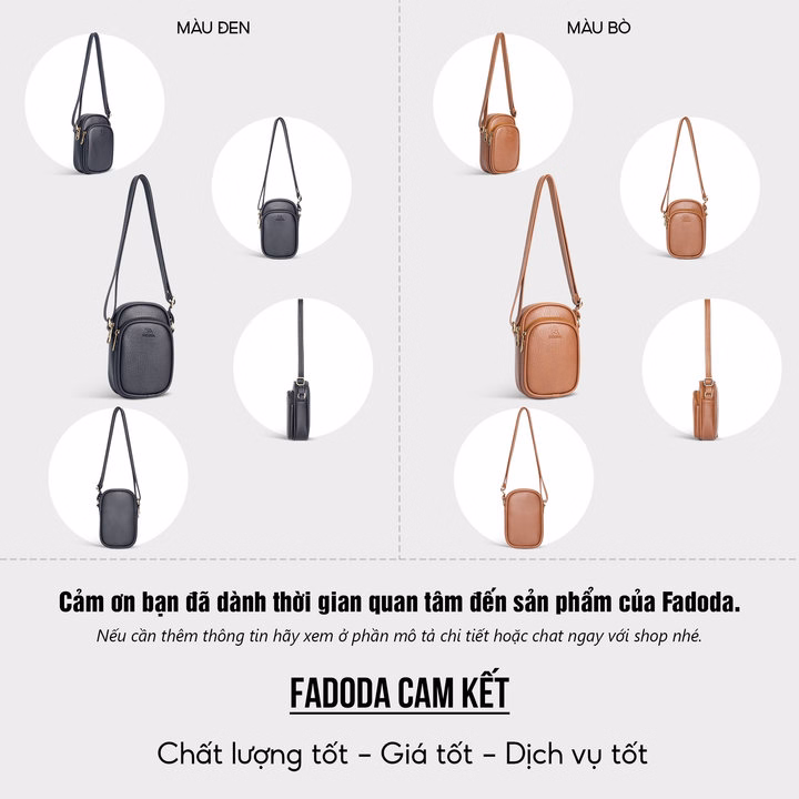 Túi Đeo Chéo Nữ Mini Đựng Điện Thoại Fadoda Fn37 - Ảnh 5