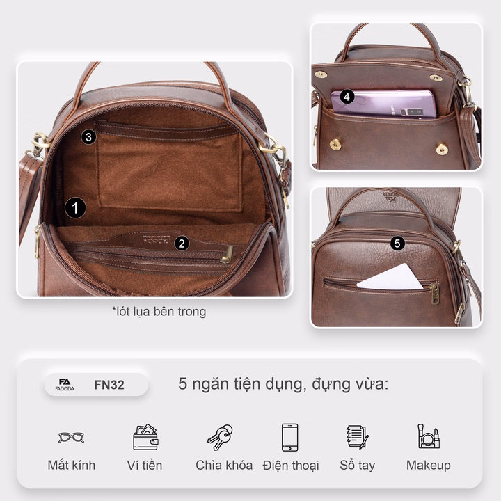 Túi Đeo Vai Nữ Size Lớn Cao Cấp Fn32 - Fadoda - Ảnh 7