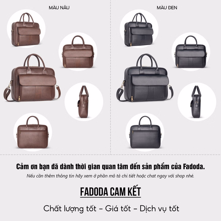 Cặp Xách Da Công Sở Văn Phòng Fcd302 - Fadoda - Ảnh 10