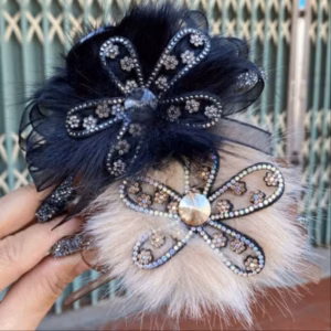 Kẹp Tóc Lông Vũ Mềm Mại Sang Trọng Đính Đá - Dâu Shop