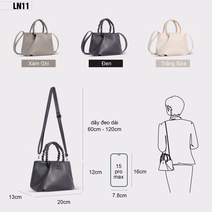 Túi Đeo Chéo Nữ Mini Cầm Tay Petla Ln11 - Ảnh 12