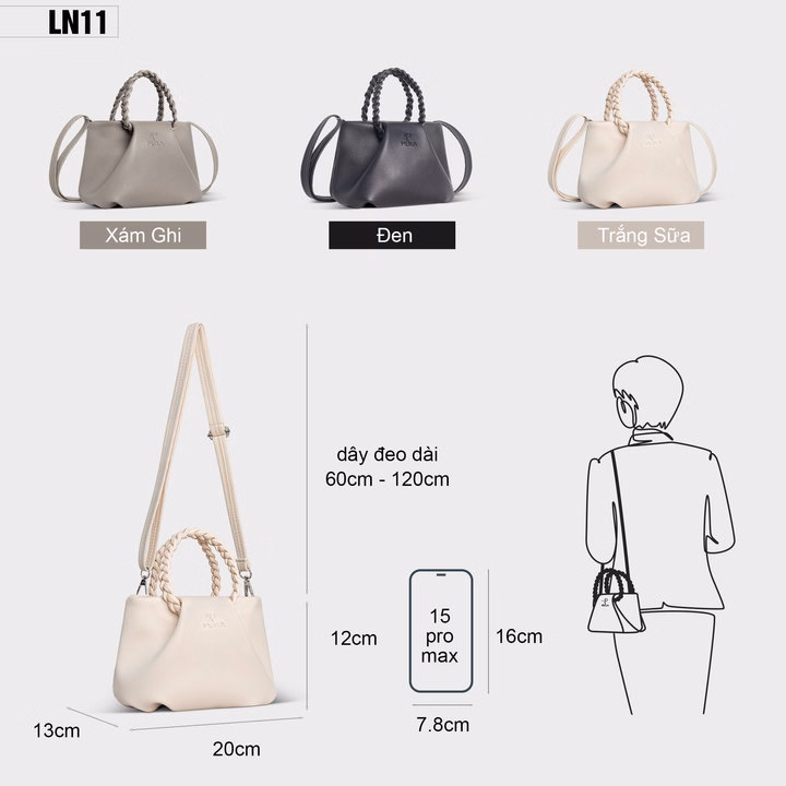 Túi Đeo Chéo Nữ Mini Cầm Tay Petla Ln11 - Ảnh 7