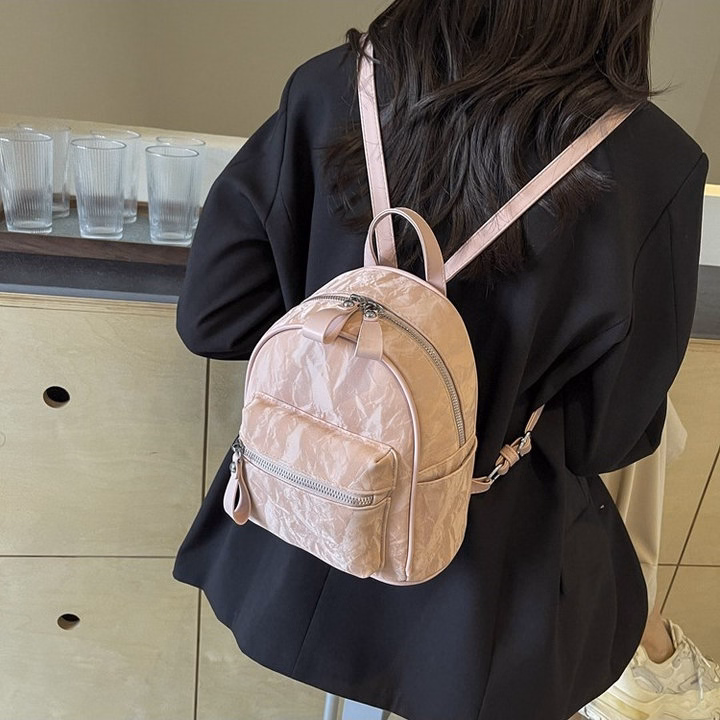 Balo Nữ Đẹp, Balo Da Nhung Mềm Siêu Xinh Phong Cách Hàn Quốc 108 - Larita Fashion - Ảnh 13