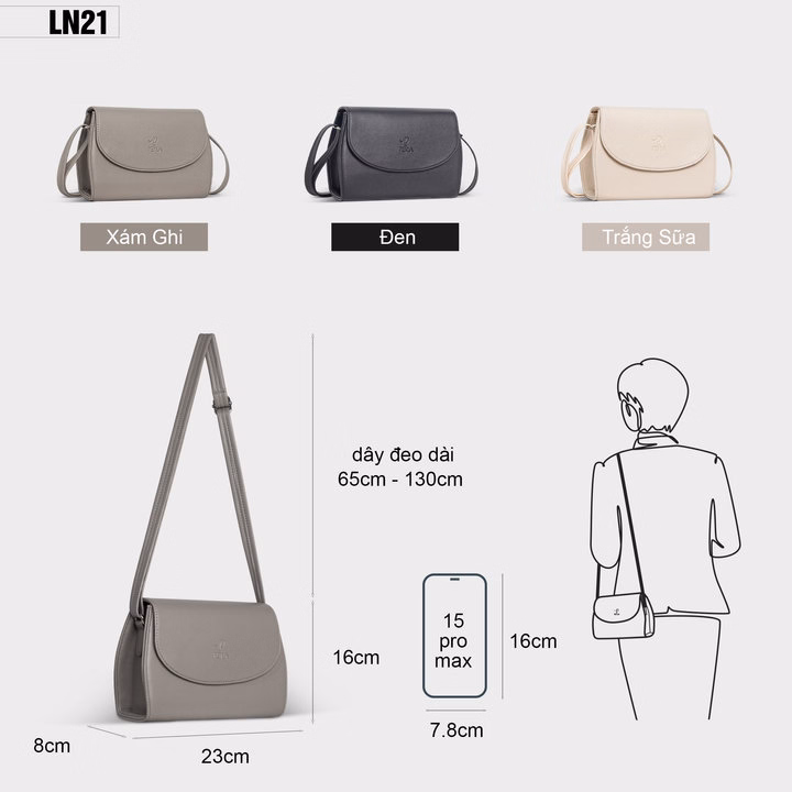 Túi Đeo Chéo Nữ Dự Tiệc Dạng Hộp Petla Ln21 - Ảnh 7