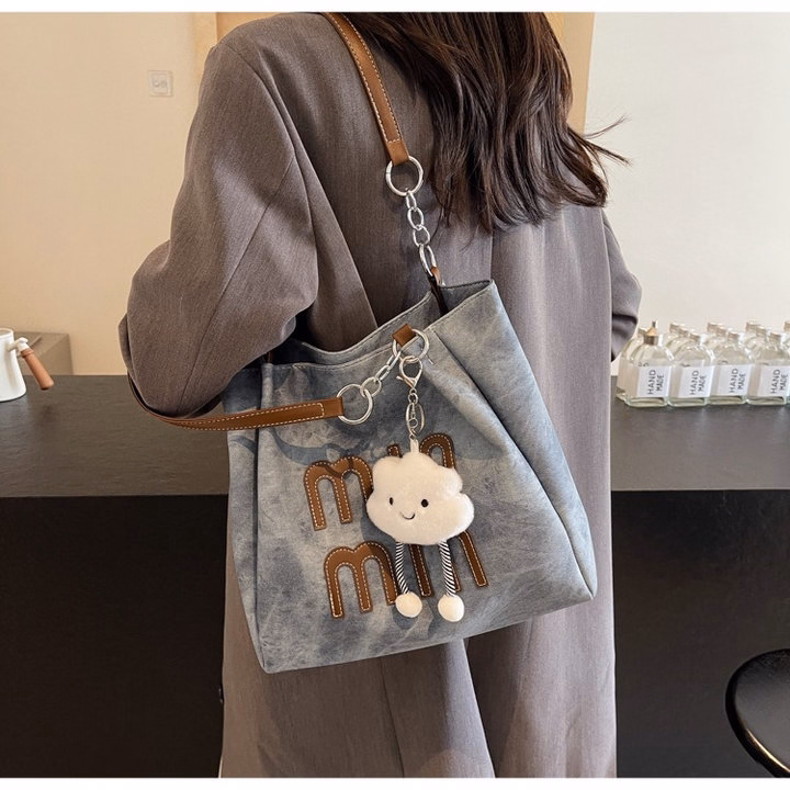 Túi Xách Nữ Đeo Vai Minmin Phong Cách Vintage Kèm Móc Khóa Mây Wh754 - Winnie House - Ảnh 5