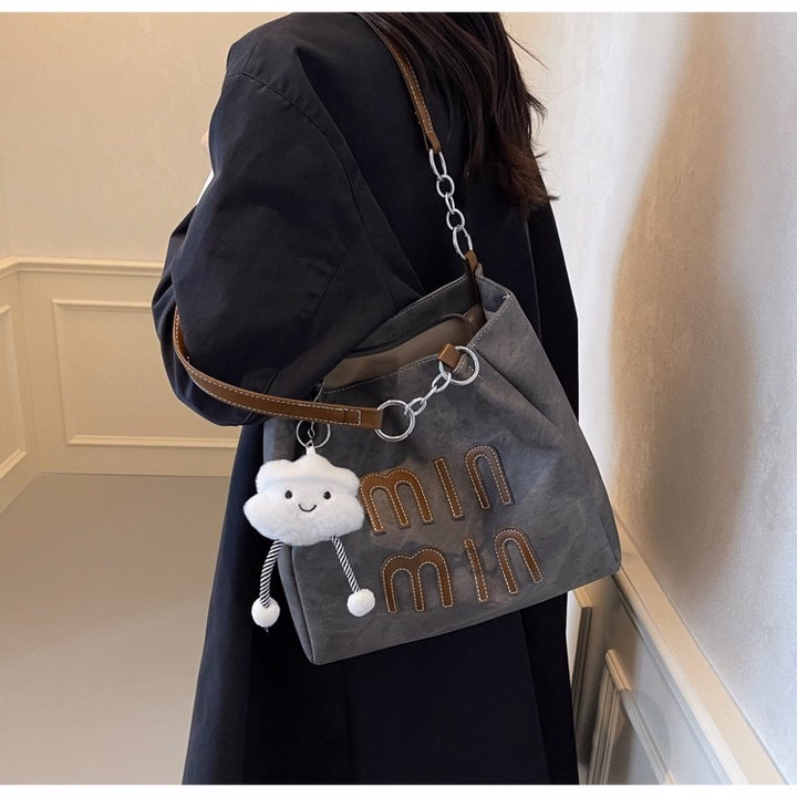 Túi Xách Nữ Đeo Vai Minmin Phong Cách Vintage Kèm Móc Khóa Mây Wh754 - Winnie House - Ảnh 11
