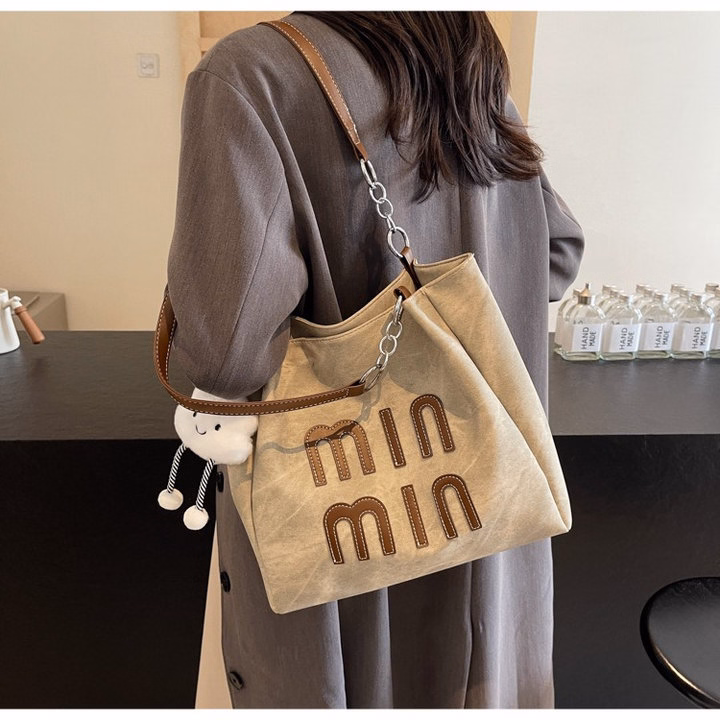 Túi Xách Nữ Đeo Vai Minmin Phong Cách Vintage Kèm Móc Khóa Mây Wh754 - Winnie House - Ảnh 8