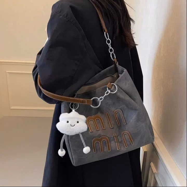 Túi Xách Nữ Đeo Vai Minmin Phong Cách Vintage Kèm Móc Khóa Mây Wh754 - Winnie House - Ảnh 3