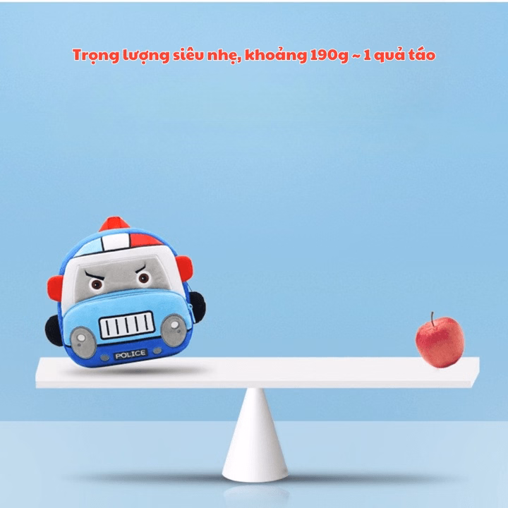 Balo Đi Học Cho Bé Mẫu Giáo Được Thêu Hoạt Hình 3D, Siêu Nhẹ, Chống Thấm Nước, Quai Đeo Bản Rộng Ch177 - Bh Kids - Ảnh 7