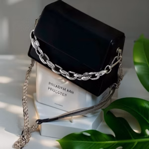 Túi Xách Nữ Dáng Hộp Form Cứng Phối Xích Chất Lừ, Mix Đồ Chuẩn Hàn Pp756 - Pipi Store