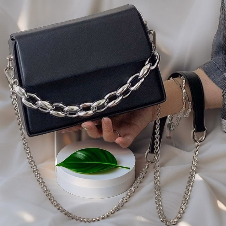 Túi Xách Nữ Dáng Hộp Form Cứng Phối Xích Chất Lừ, Mix Đồ Chuẩn Hàn Pp756 - Pipi Store - Ảnh 12