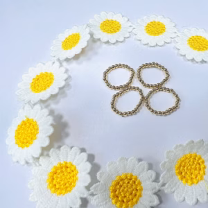 Nhẫn Handmade Ngọc Trai Nhựa Cao Cấp Màu Vàng Kim Mã 04 Lấp Lánh