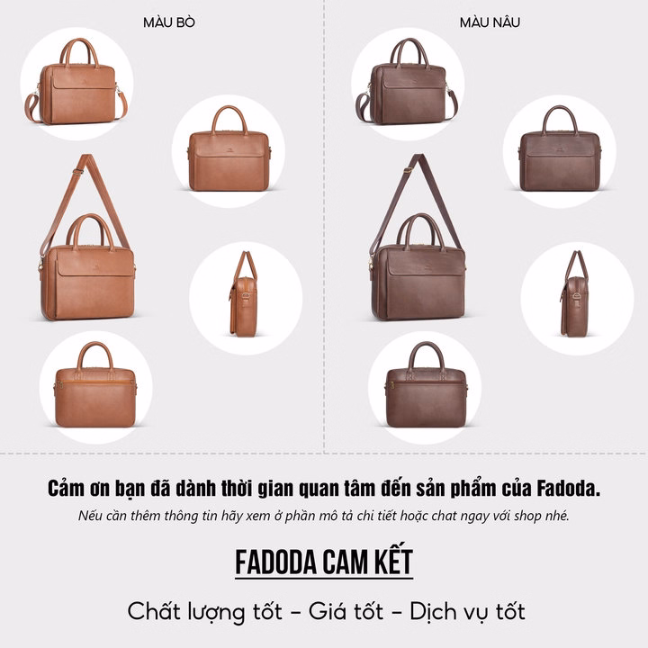 Cặp Công Sở Đựng Laptop Thanh Lịch Fadoda Fcd307 - Ảnh 6