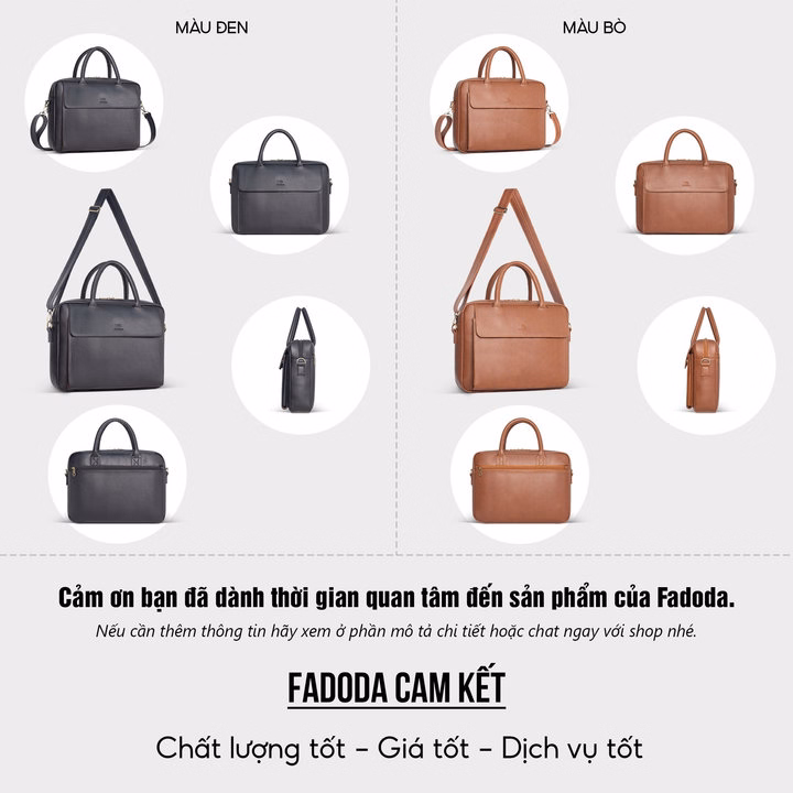 Cặp Công Sở Đựng Laptop Thanh Lịch Fadoda Fcd307 - Ảnh 16