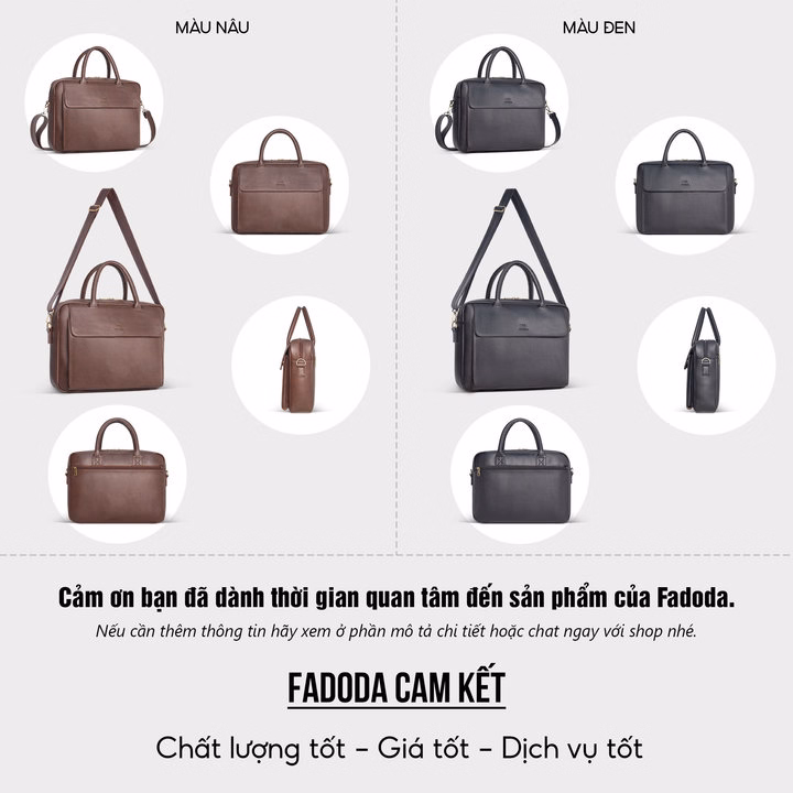 Cặp Công Sở Đựng Laptop Thanh Lịch Fadoda Fcd307 - Ảnh 11