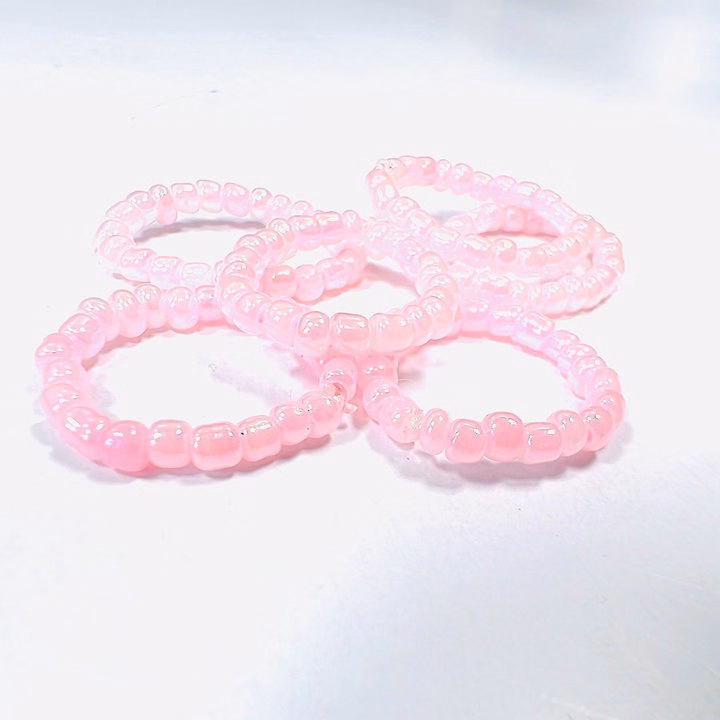 Nhẫn Handmade Màu Hồng Mã 06 Dạng Tròn Lấp Lánh - Ảnh 4