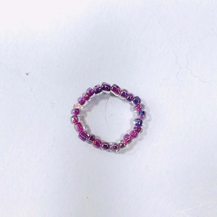 Nhẫn Handmade Màu Tím Mã 07 Dạng Tròn Trong Suốt Lấp Lánh - Ảnh 6