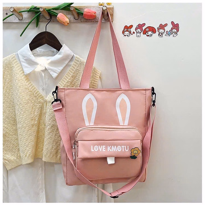 Túi Tote Đeo Chéo Tai Thỏ – Must-Have Cho Các Nàng Wh776 - Winnie House - Ảnh 6